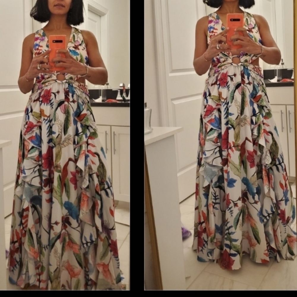 PatBo Zamia cutout Maxi Floral dress - Picture 10 of 11